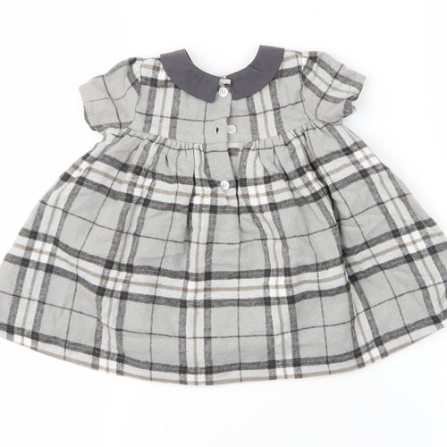 Preworn Girls Grey Check  A-Line
