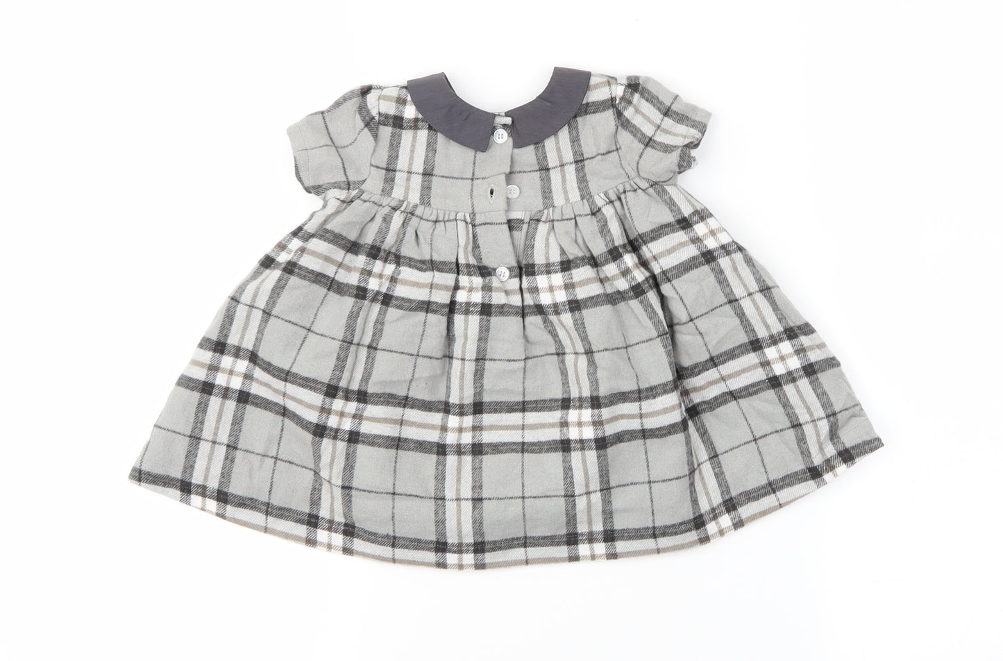 Preworn Girls Grey Check  A-Line