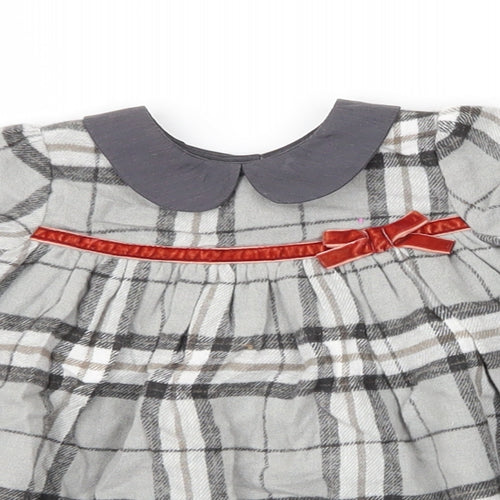 Preworn Girls Grey Check  A-Line