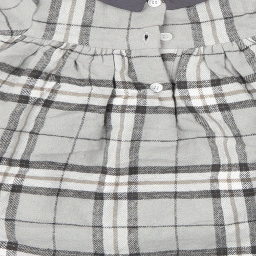 Preworn Girls Grey Check  A-Line