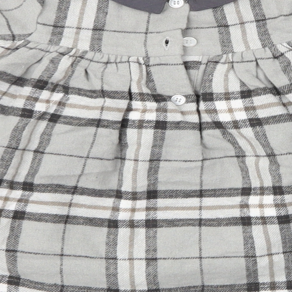 Preworn Girls Grey Check  A-Line