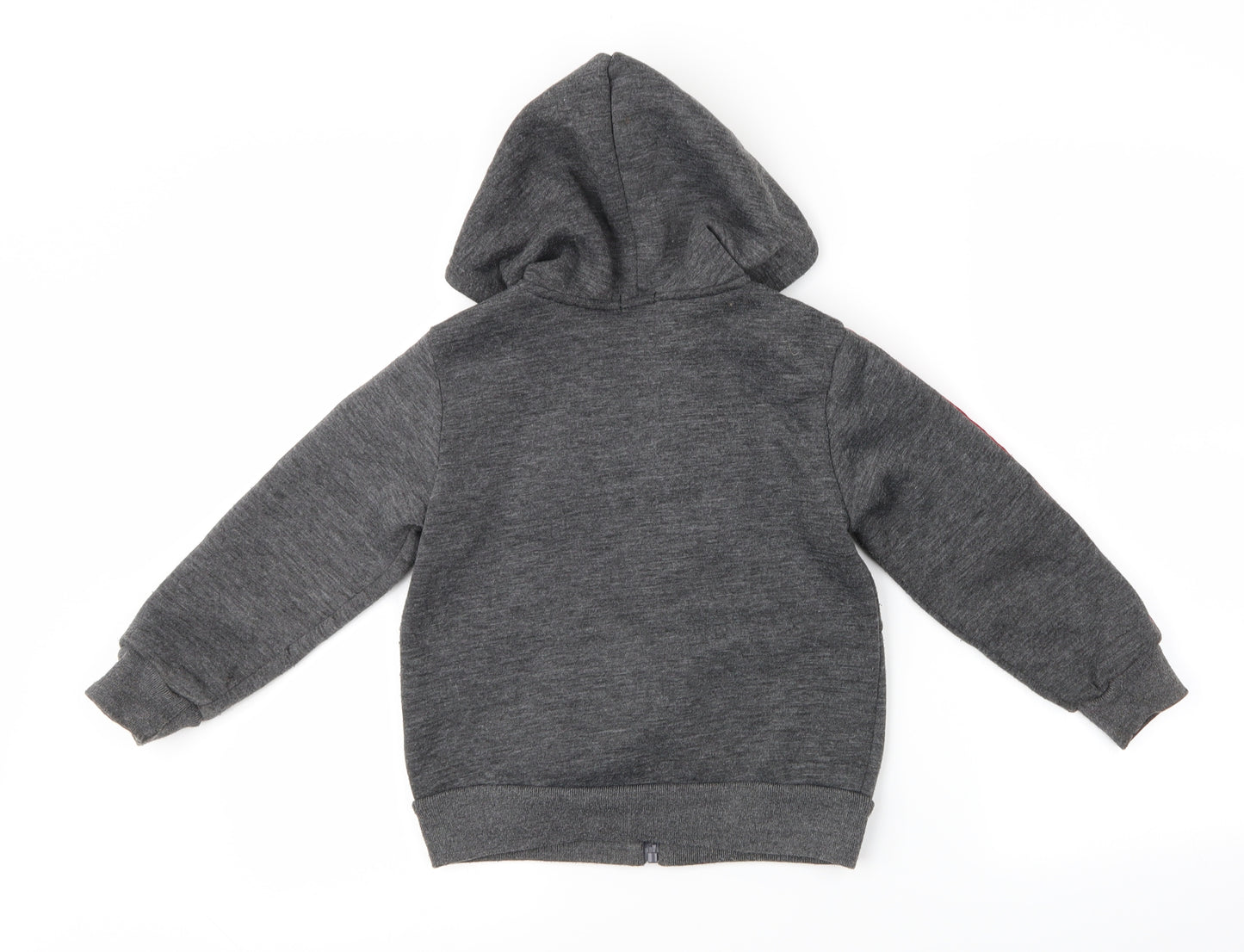 Preworn Boys Grey  Rayon Full Zip Hoodie Size 6 Years