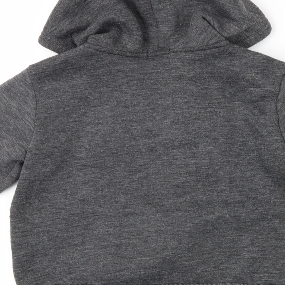 Preworn Boys Grey  Rayon Full Zip Hoodie Size 6 Years