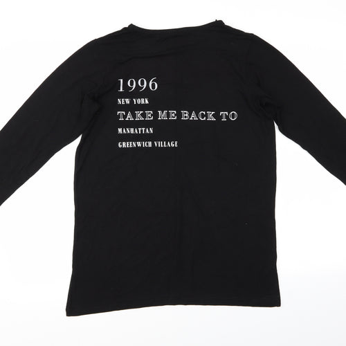 Select Womens Black   Basic T-Shirt Size 10  - New York
