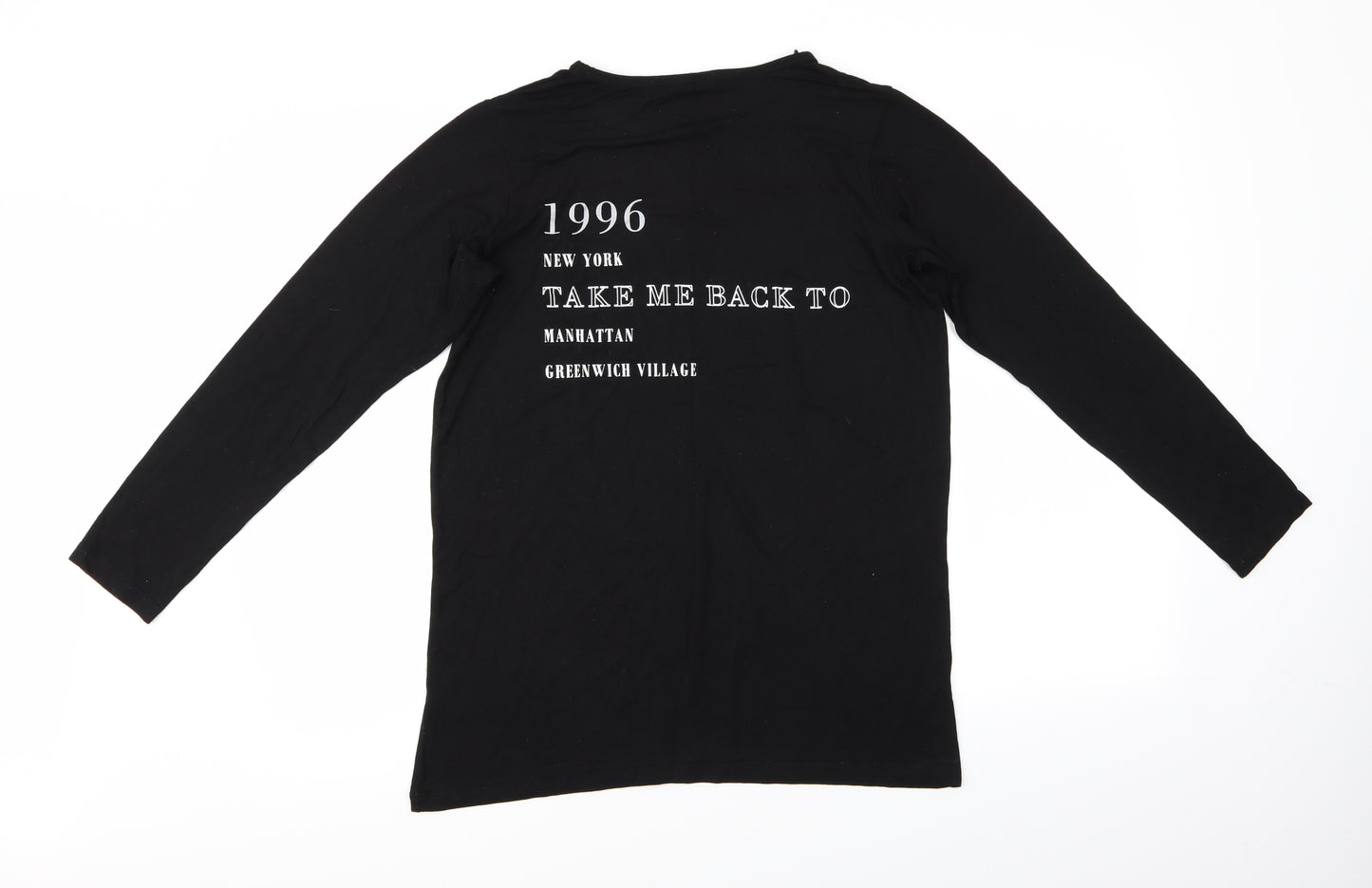 Select Womens Black   Basic T-Shirt Size 10  - New York