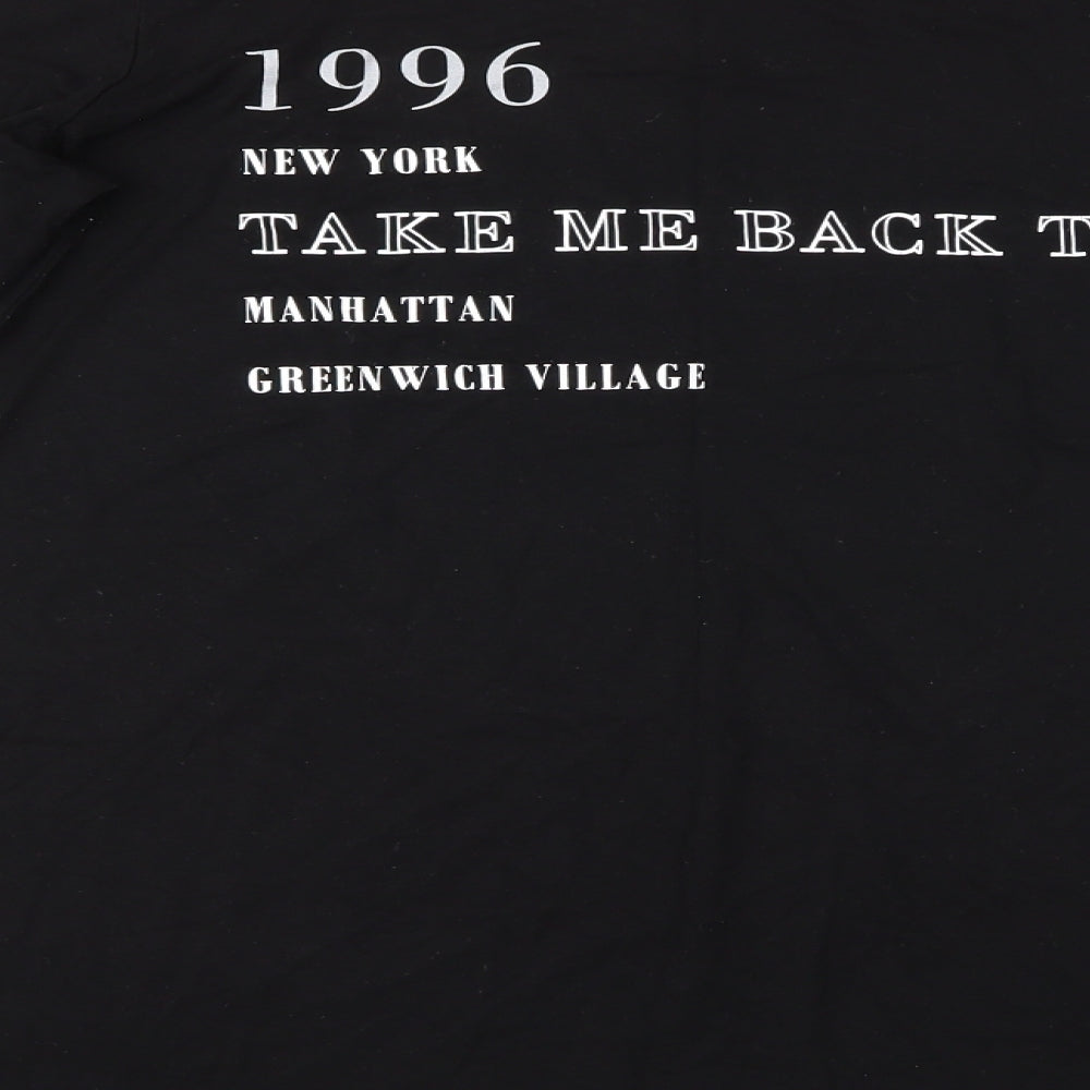 Select Womens Black   Basic T-Shirt Size 10  - New York