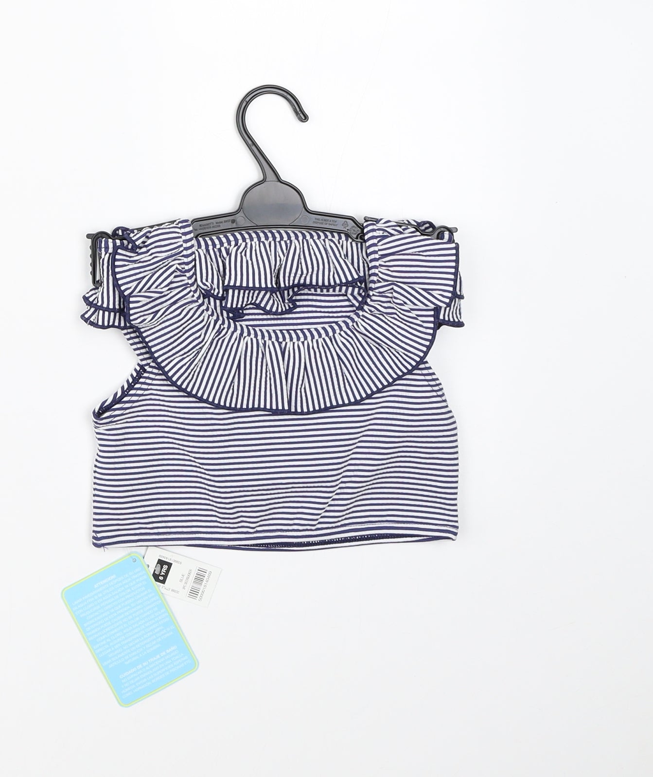 Dunnes Girls Blue Striped  Basic Blouse Size 6 Years