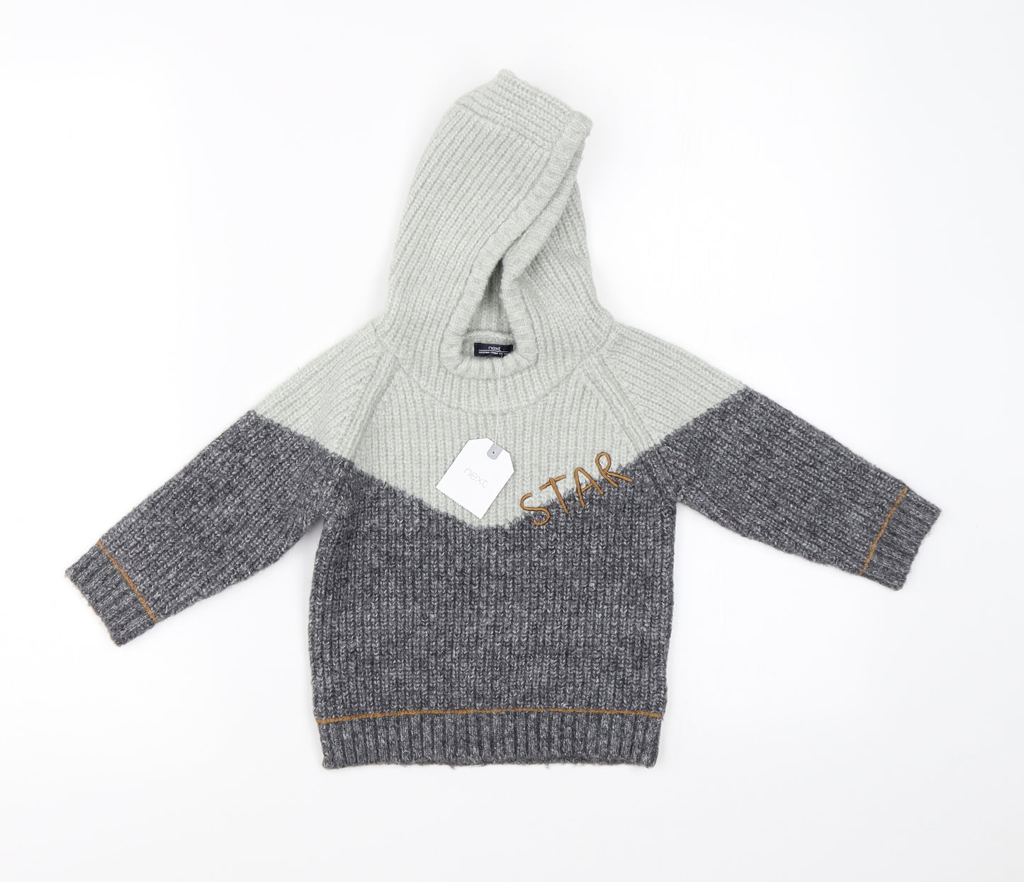 NEXT Boys Grey  Knit Pullover Jumper Size 12-18 Months
