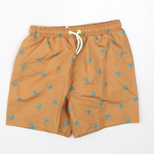 Leigh Tucker Boys Brown   Utility Shorts Size 5-6 Years - swim beach