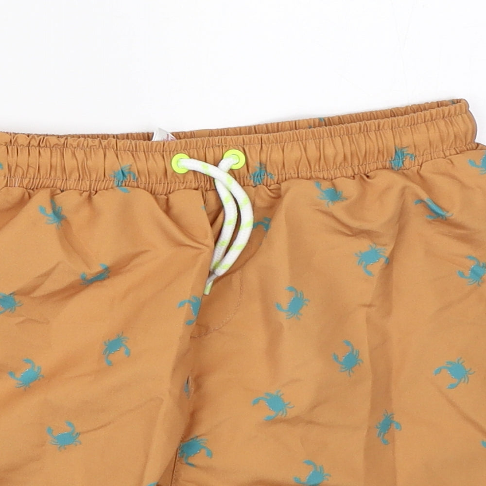 Leigh Tucker Boys Brown   Utility Shorts Size 5-6 Years - swim beach