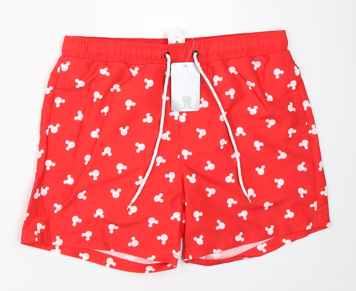 Disney Mens Red   Cargo Shorts Size M - beach swim disney