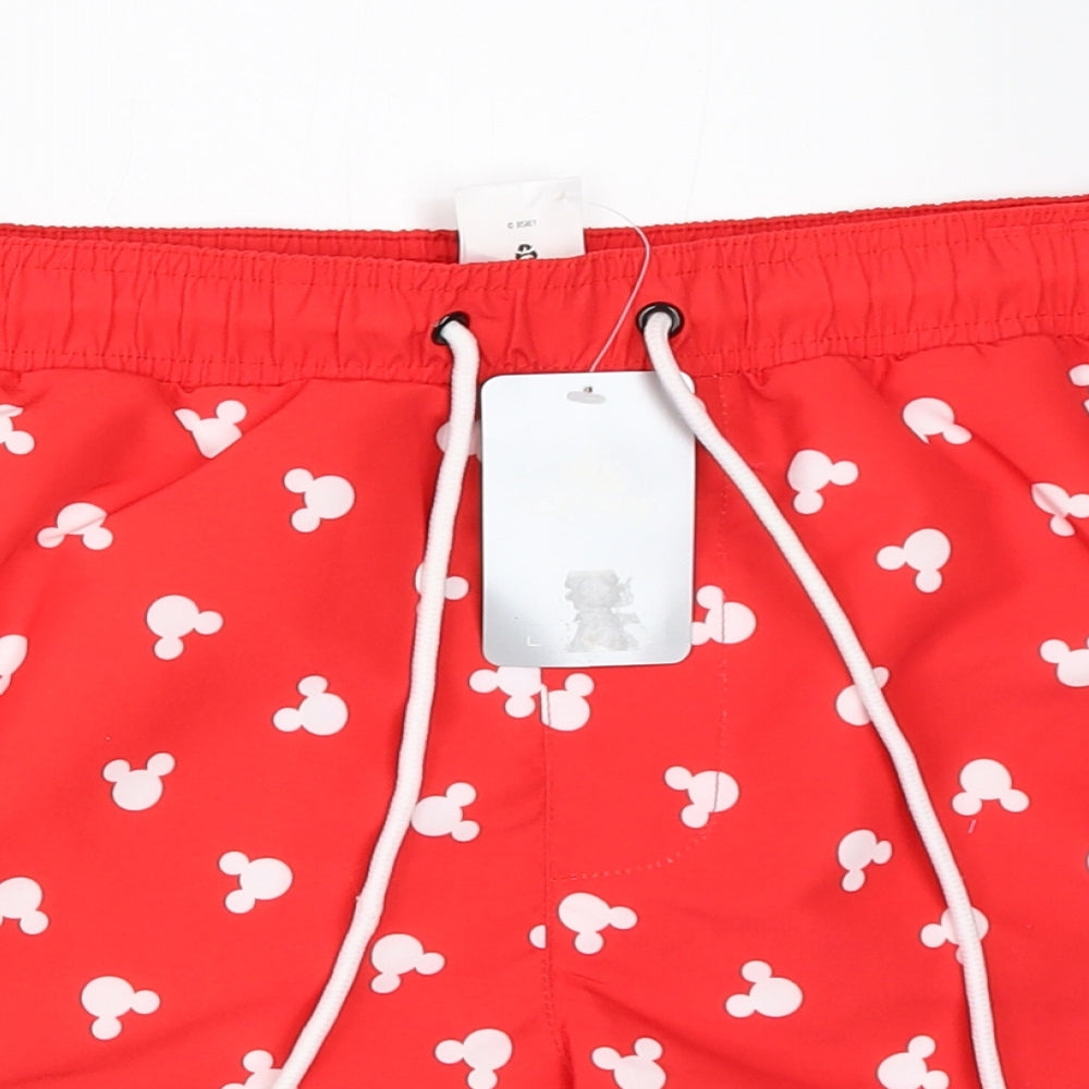 Disney Mens Red   Cargo Shorts Size M - beach swim disney