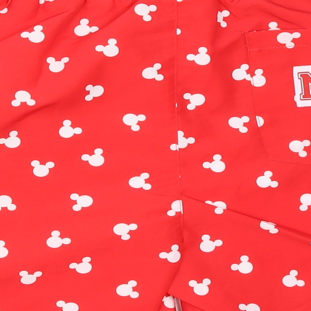 Disney Mens Red   Cargo Shorts Size M - beach swim disney