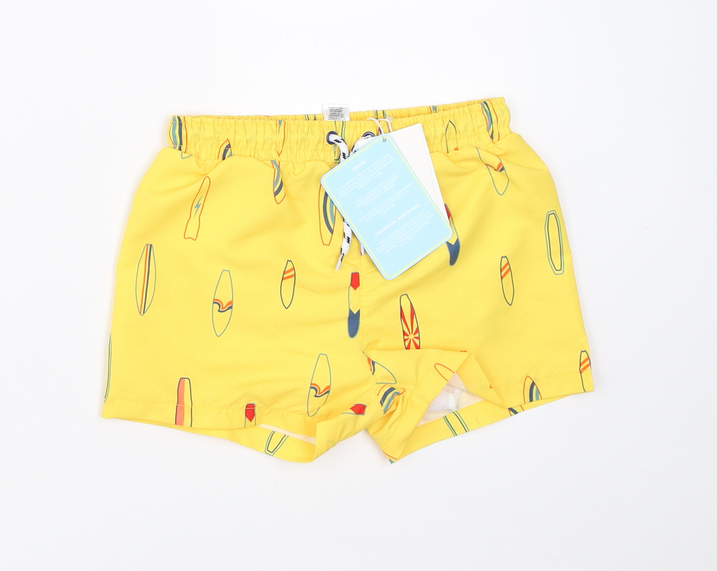Leigh Tucker Boys Yellow   Utility Shorts Size 5-6 Years - beach swim