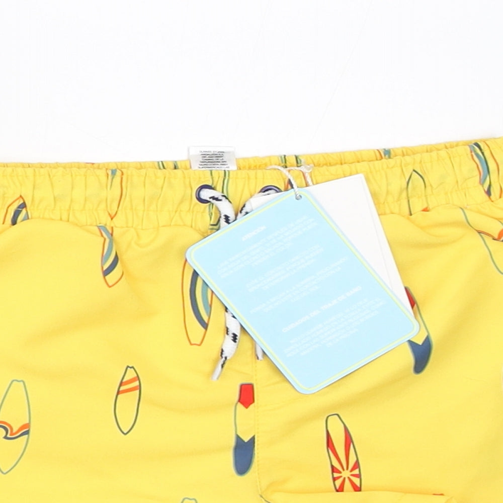 Leigh Tucker Boys Yellow   Utility Shorts Size 5-6 Years - beach swim