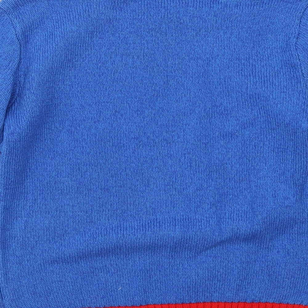 Disney Boys Blue  Knit Pullover Jumper Size 5-6 Years  - disney mickey mouse