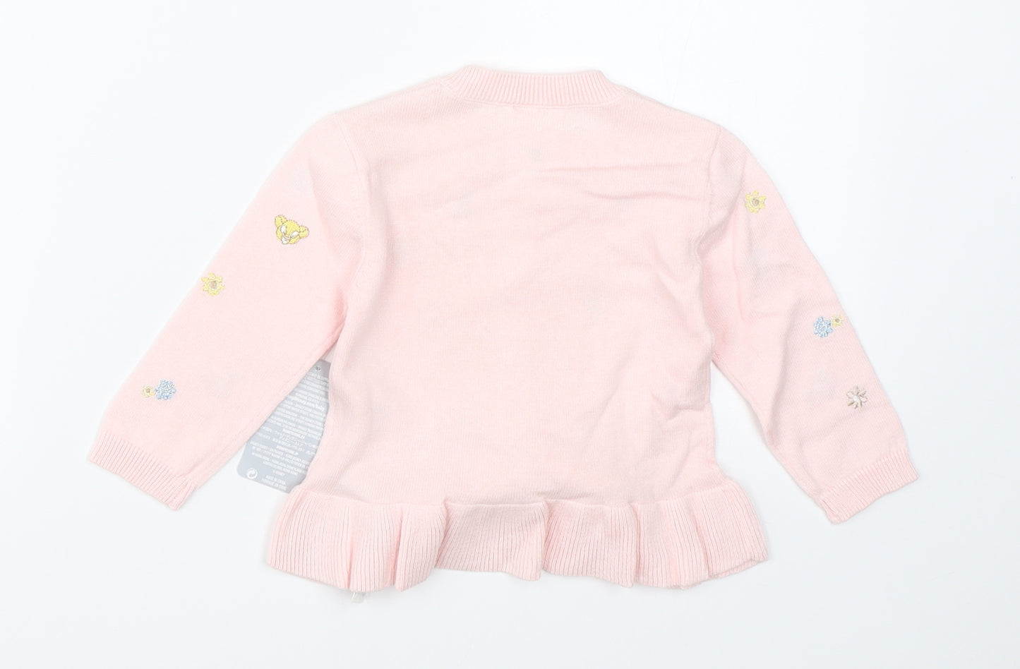 Disney Girls Pink  Knit Cardigan Jumper Size 12-18 Months  - disney