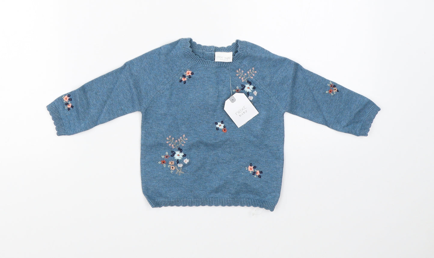 NEXT Girls Blue  Knit Pullover Jumper Size 3-6 Months