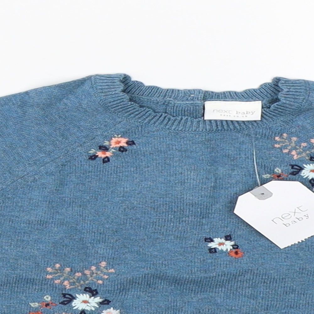 NEXT Girls Blue  Knit Pullover Jumper Size 3-6 Months