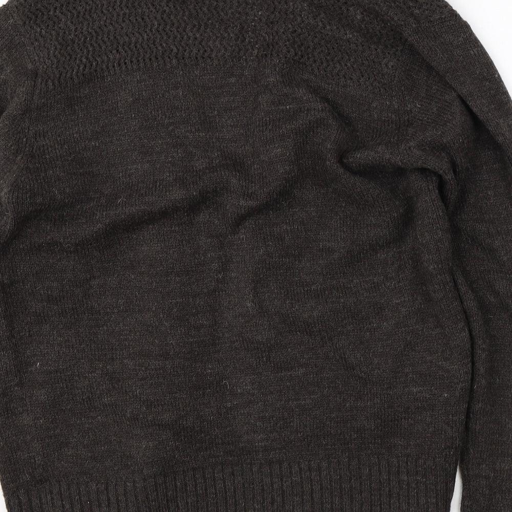 Kensington Dockside Mens Brown  Knit Cardigan Jumper Size L