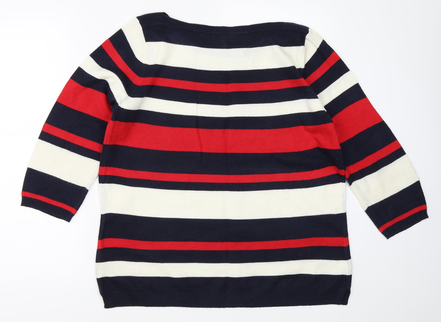 Papaya Womens Multicoloured Striped  Pullover Jumper Size 16