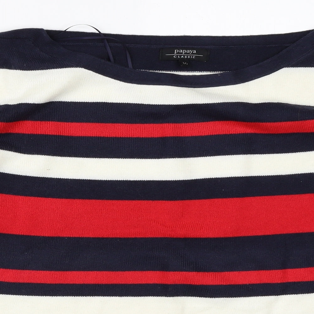 Papaya Womens Multicoloured Striped  Pullover Jumper Size 16