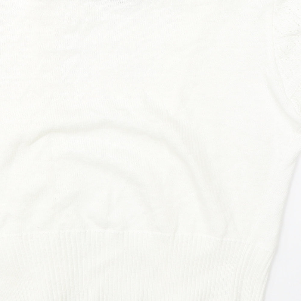 Papaya Womens White   Cardigan Jumper Size 12