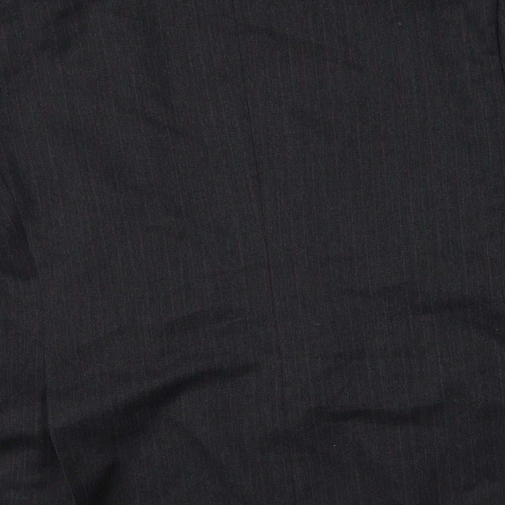 Preworn Mens Grey Striped  Jacket Suit Jacket Size 46