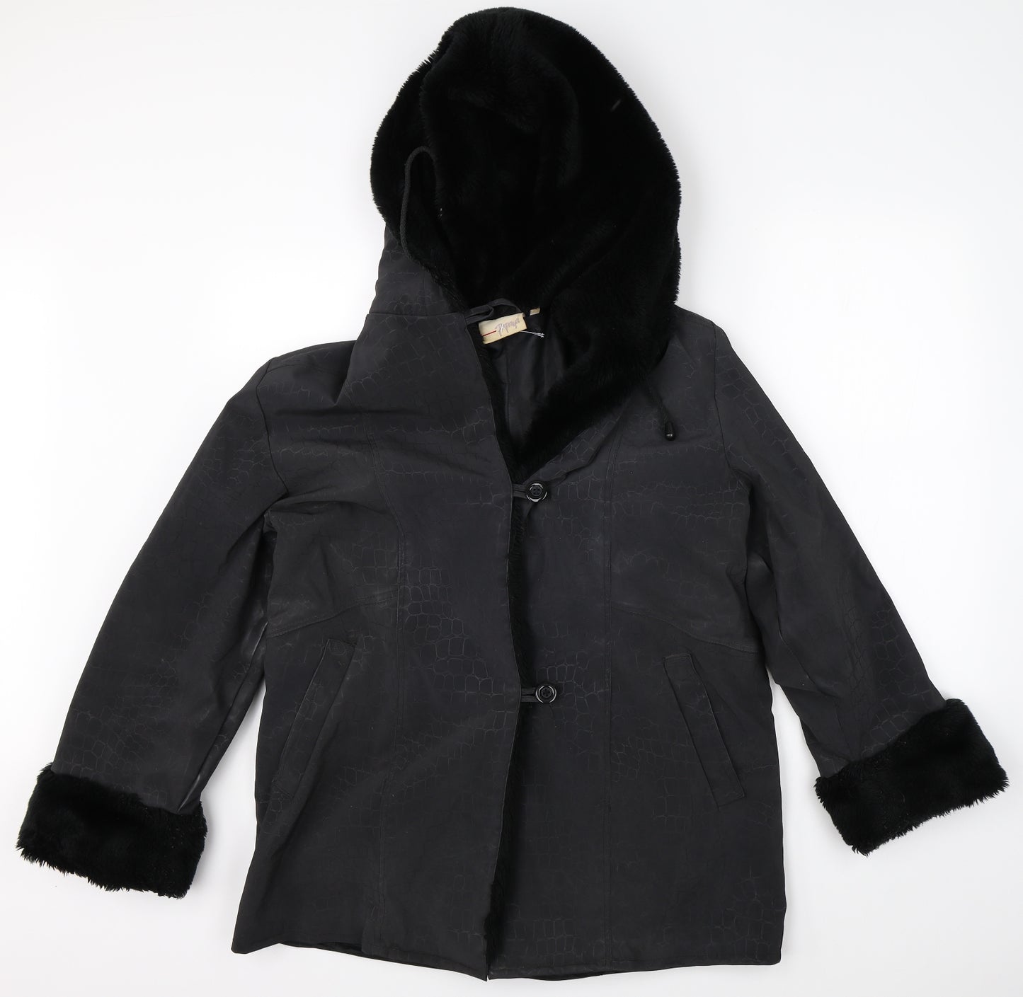Papaya Womens Black   Jacket Coat Size 10