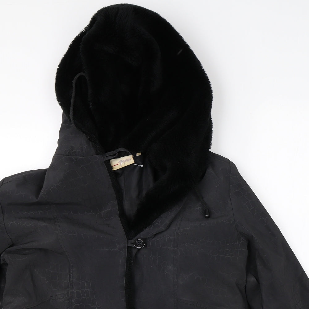 Papaya Womens Black   Jacket Coat Size 10