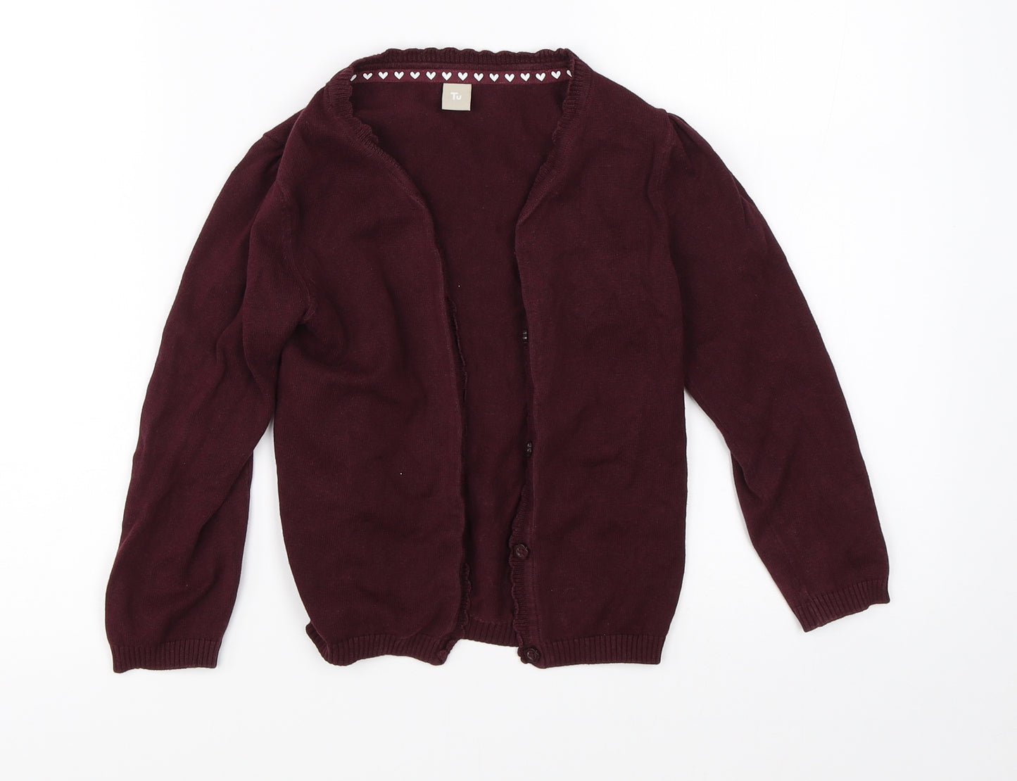 TU Girls Purple   Cardigan Jumper Size 6 Years