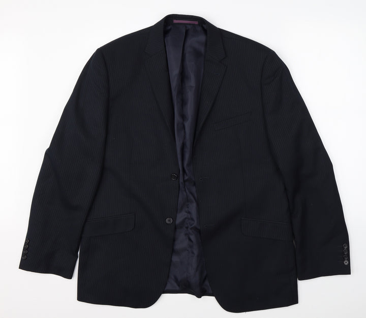 NEXT Mens Blue Striped  Jacket Suit Jacket Size 42