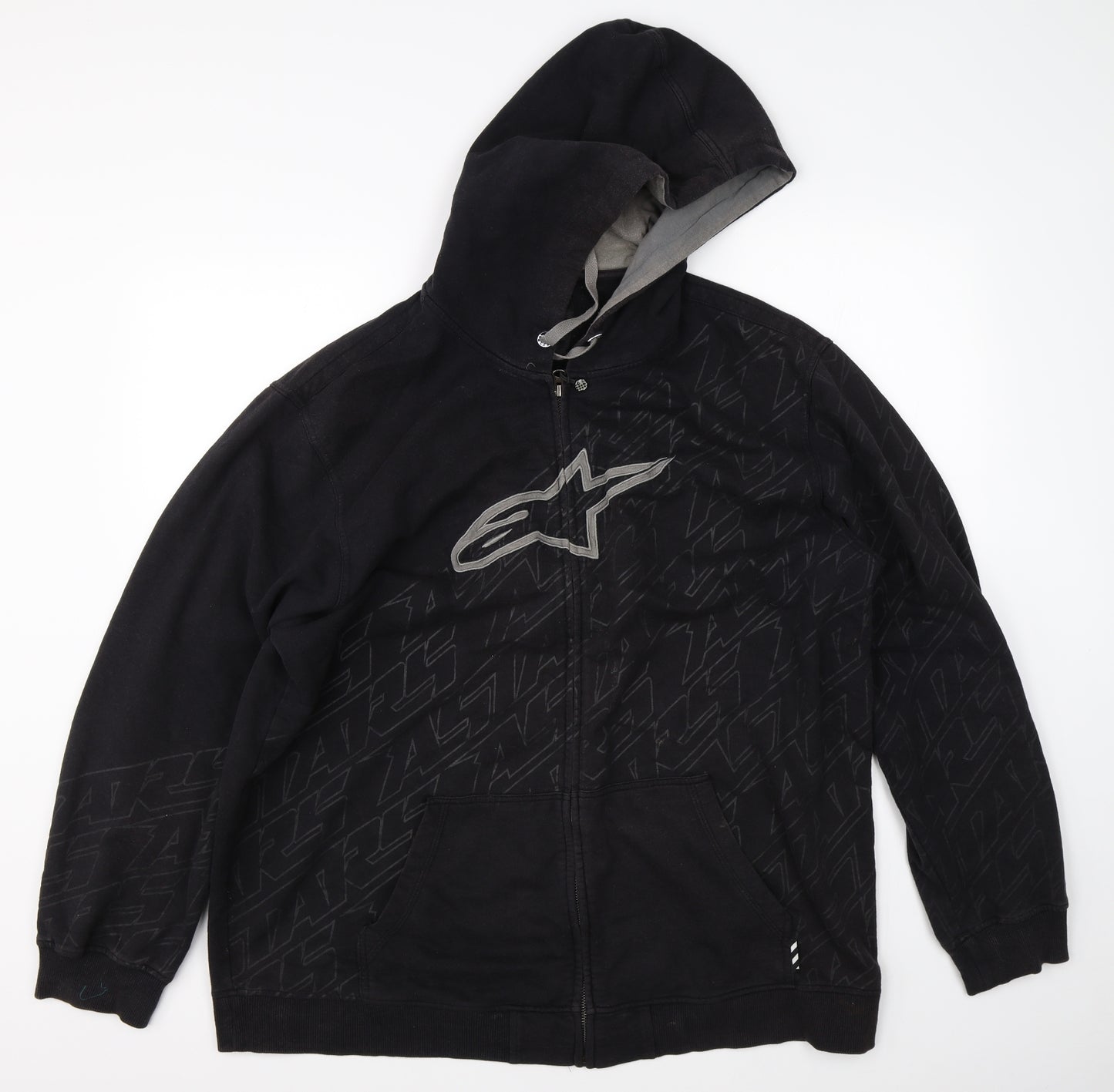 A Stars Mens Black   Full Zip Hoodie Size XL