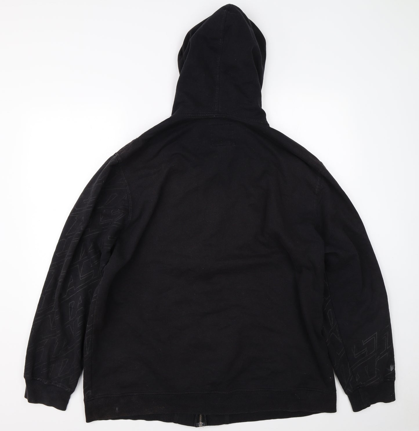 A Stars Mens Black   Full Zip Hoodie Size XL