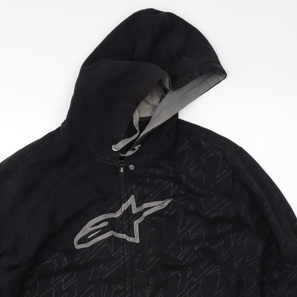 A Stars Mens Black   Full Zip Hoodie Size XL