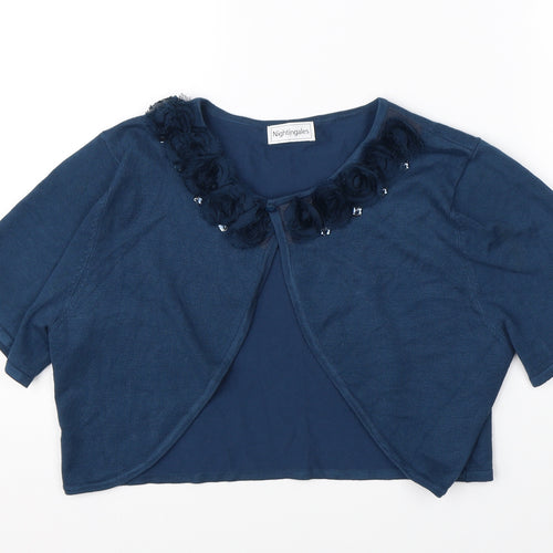 Nightingales Girls Blue   Cardigan Jumper Size 14 Years