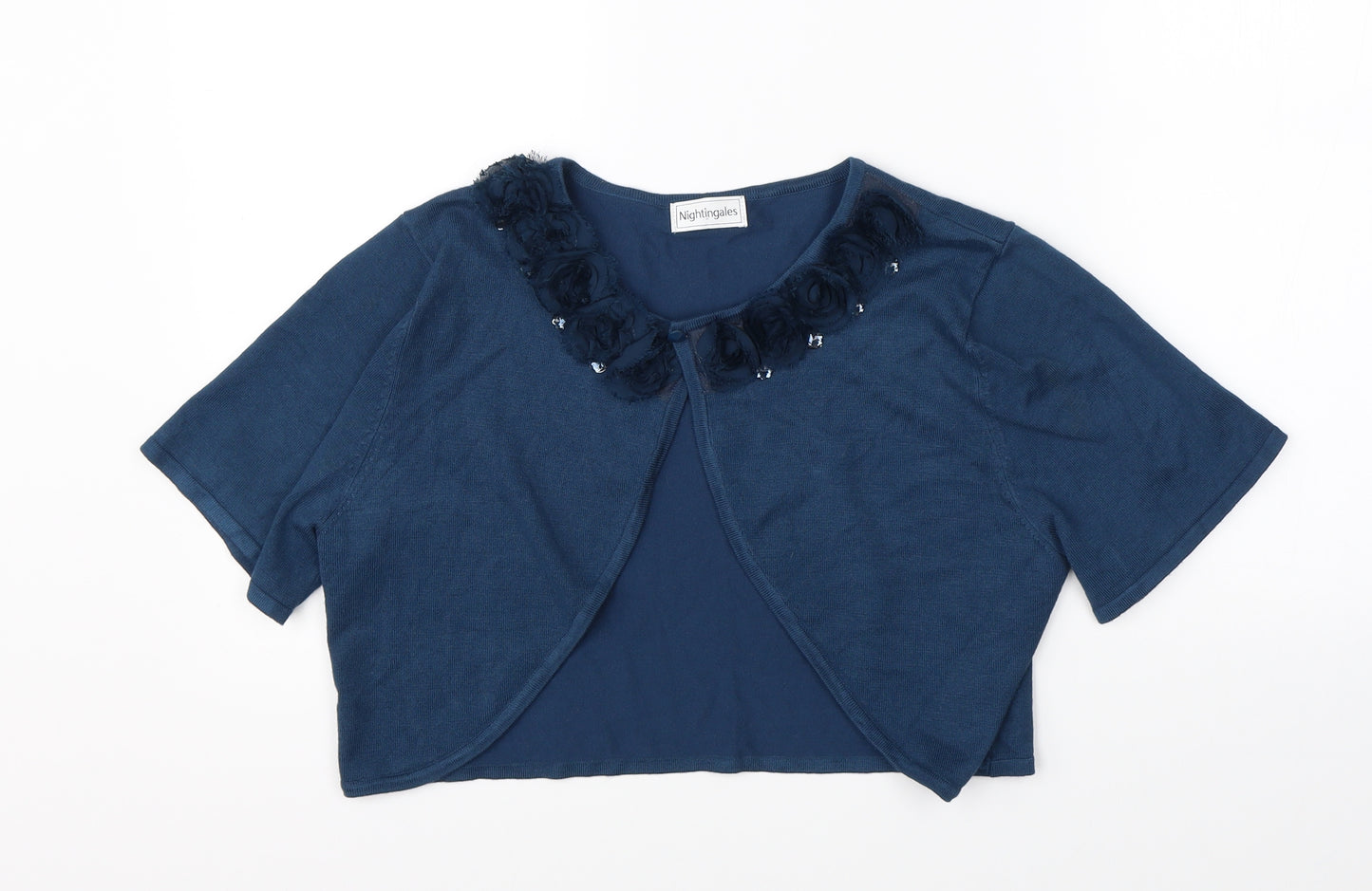 Nightingales Girls Blue   Cardigan Jumper Size 14 Years