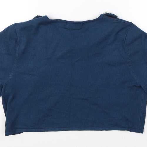 Nightingales Girls Blue   Cardigan Jumper Size 14 Years