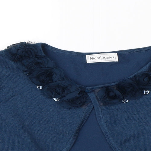Nightingales Girls Blue   Cardigan Jumper Size 14 Years