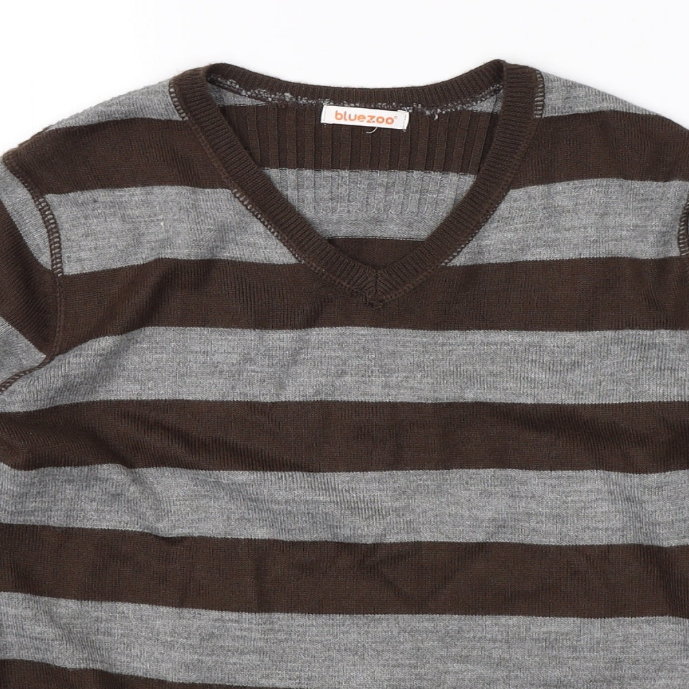 Debenhams Boys Multicoloured Striped  Pullover Jumper Size 7-8 Years