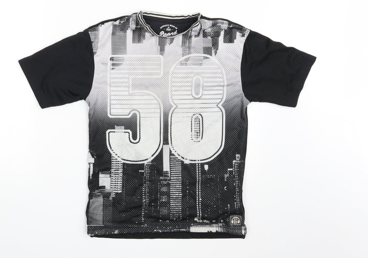 F&F Boys Black   Basic T-Shirt Size 8-9 Years