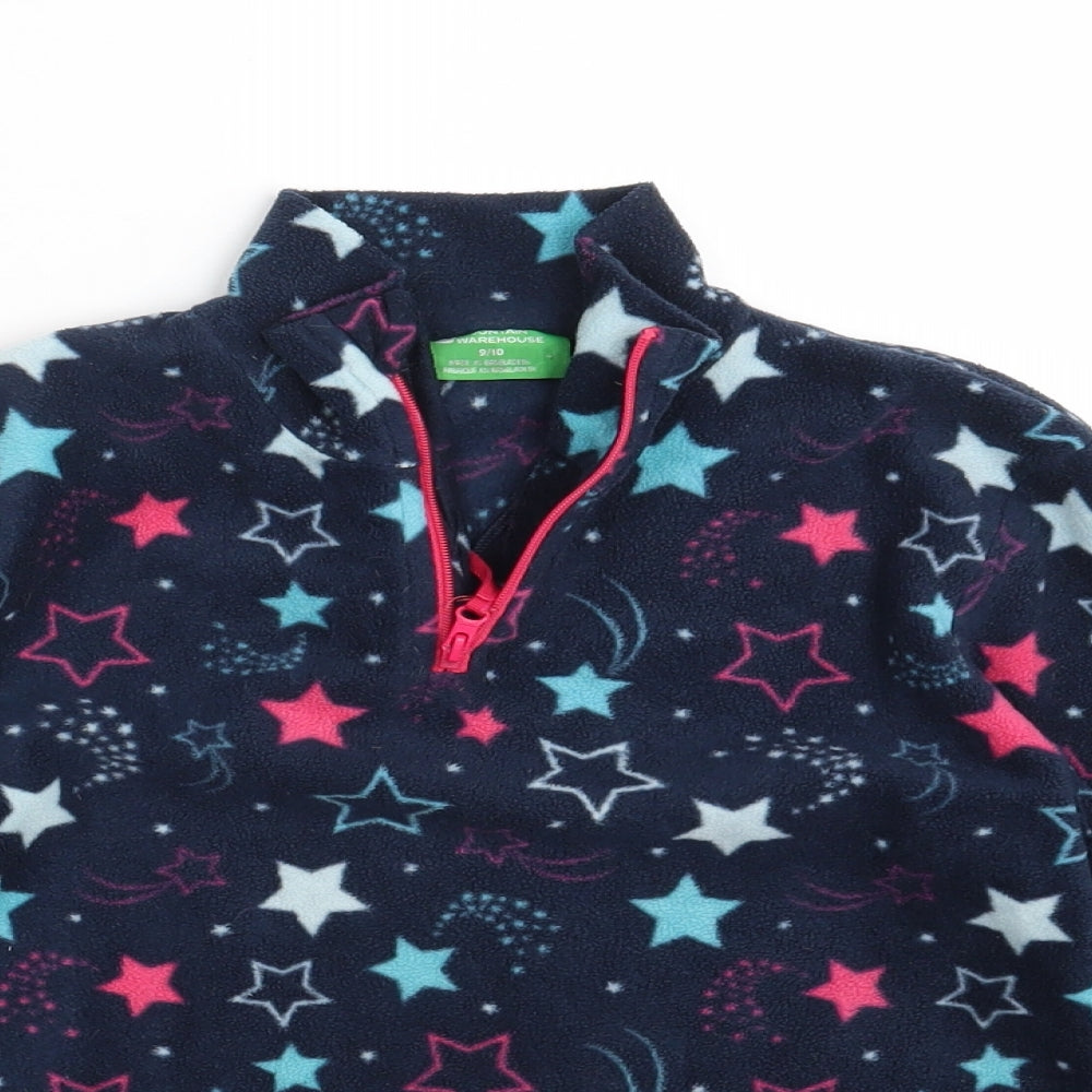 Mountain Warehouse  Girls Blue Polka Dot  Pullover Jumper Size 8-9 Years