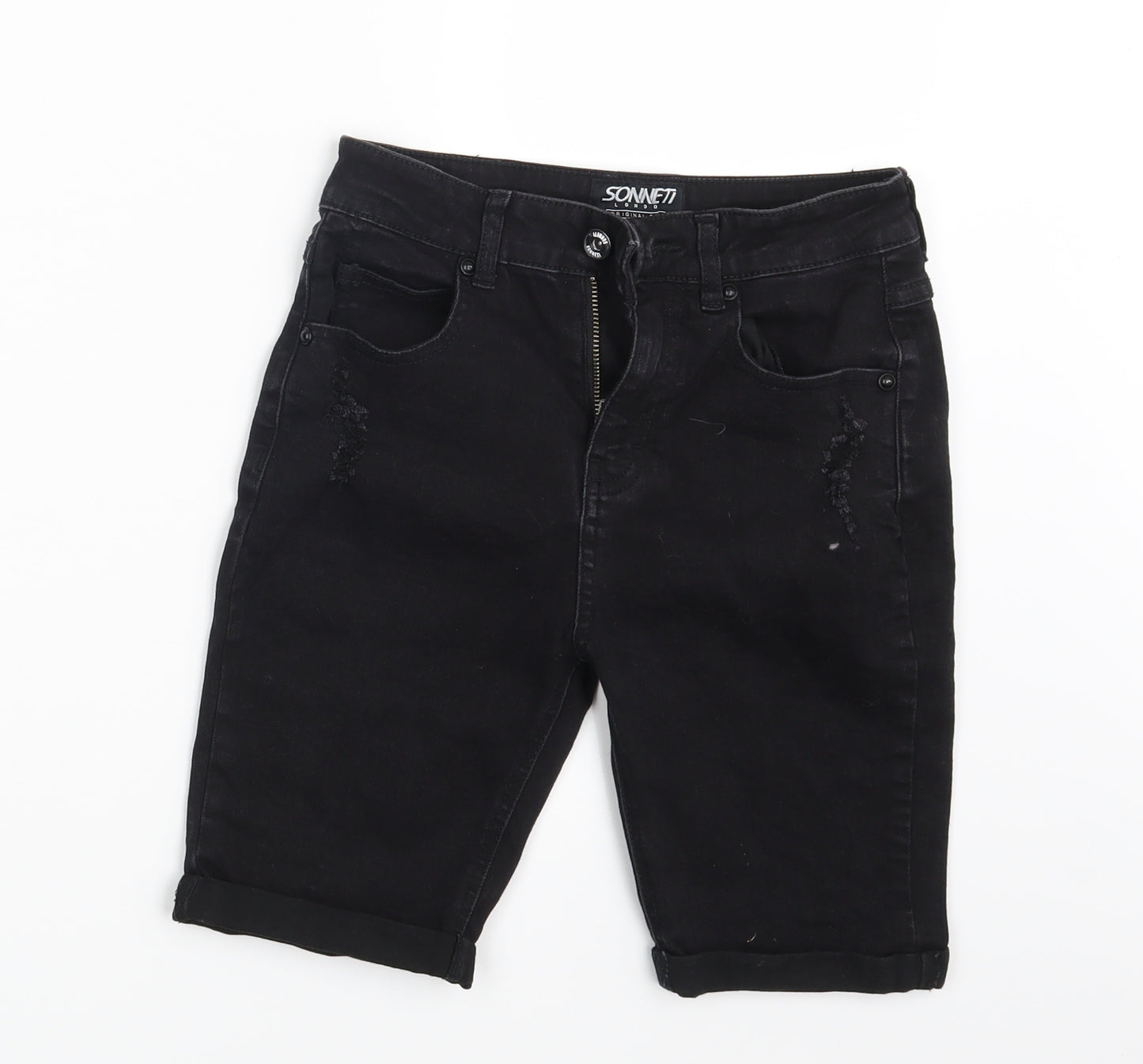 Sonetti Girls Black  Denim Chino Shorts Size 12-13 Years