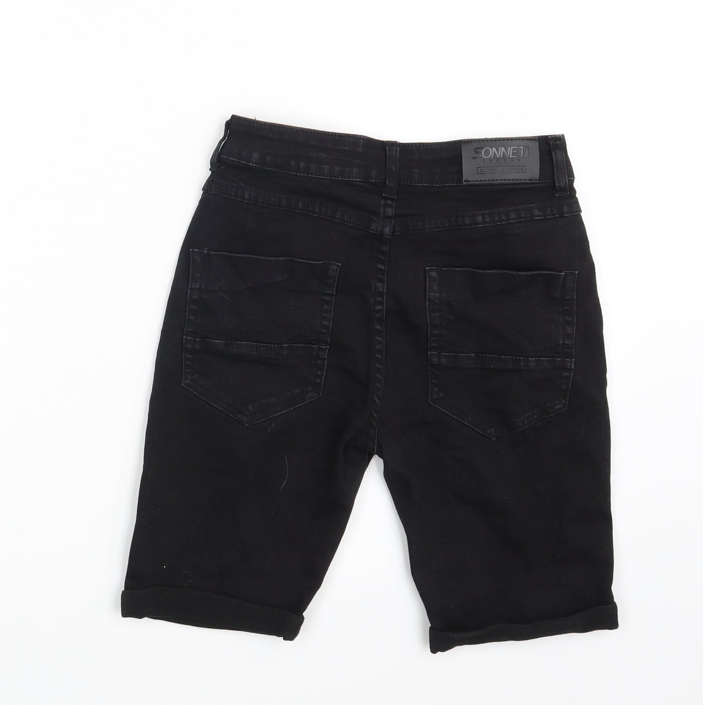 Sonetti Girls Black  Denim Chino Shorts Size 12-13 Years