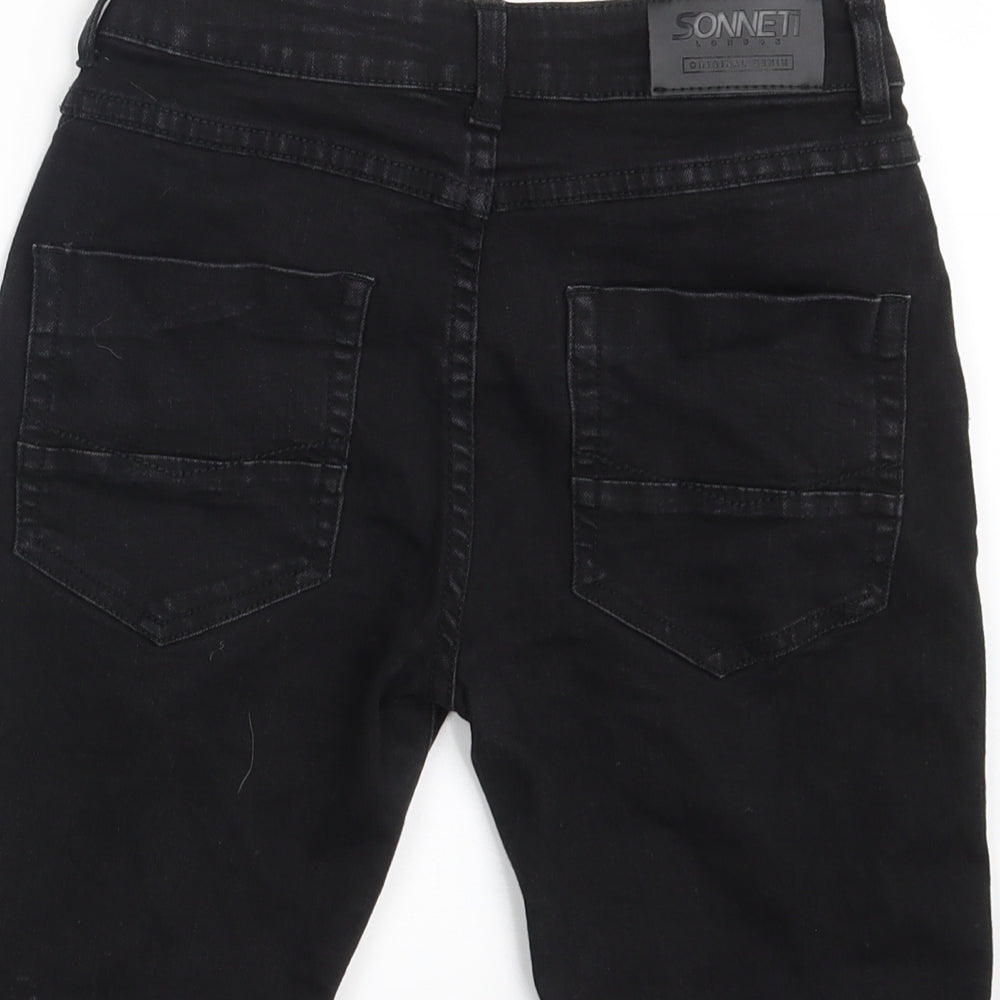 Sonetti Girls Black  Denim Chino Shorts Size 12-13 Years