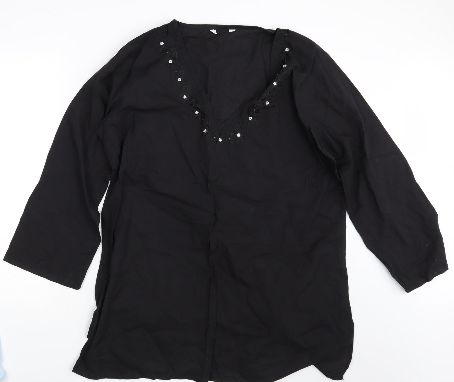 Grabal Alok Womens Black   Shirt Dress  Size L