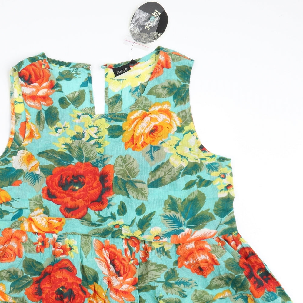 Kushi Womens Multicoloured Floral  A-Line  Size 14
