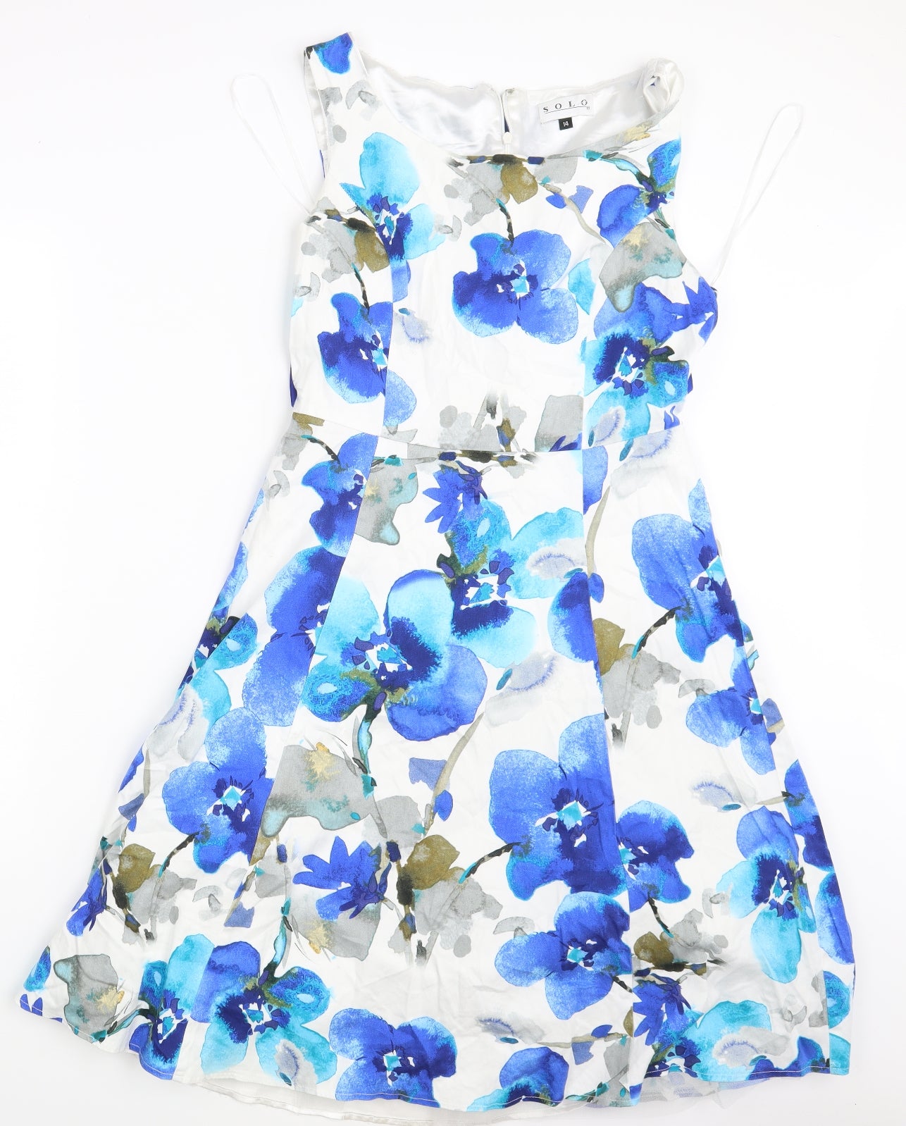 Solo Womens Multicoloured Floral  Fit & Flare  Size 14