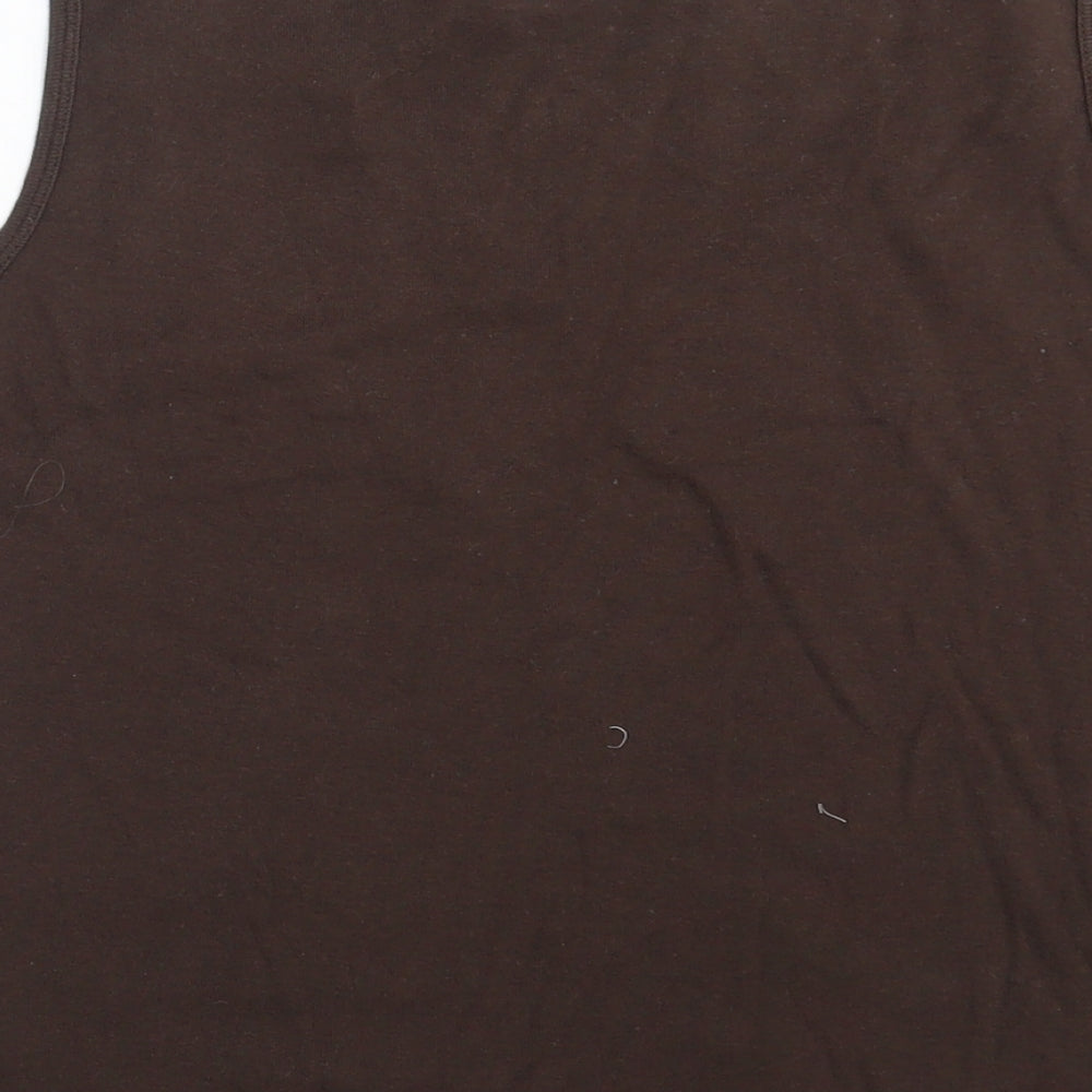M&S Womens Brown   Basic Tank One Size