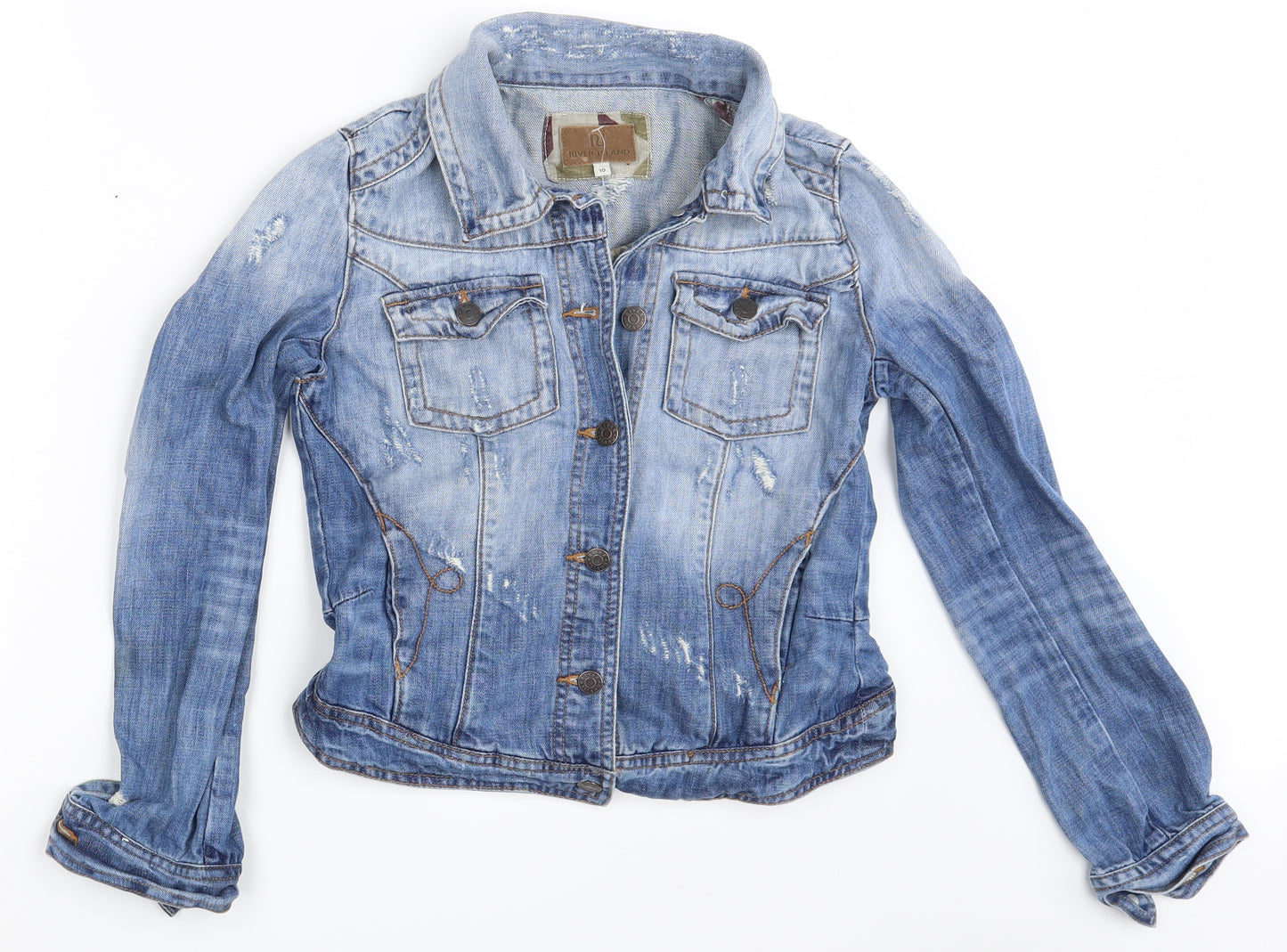 River Island Womens Blue  Denim Jacket  Size 10